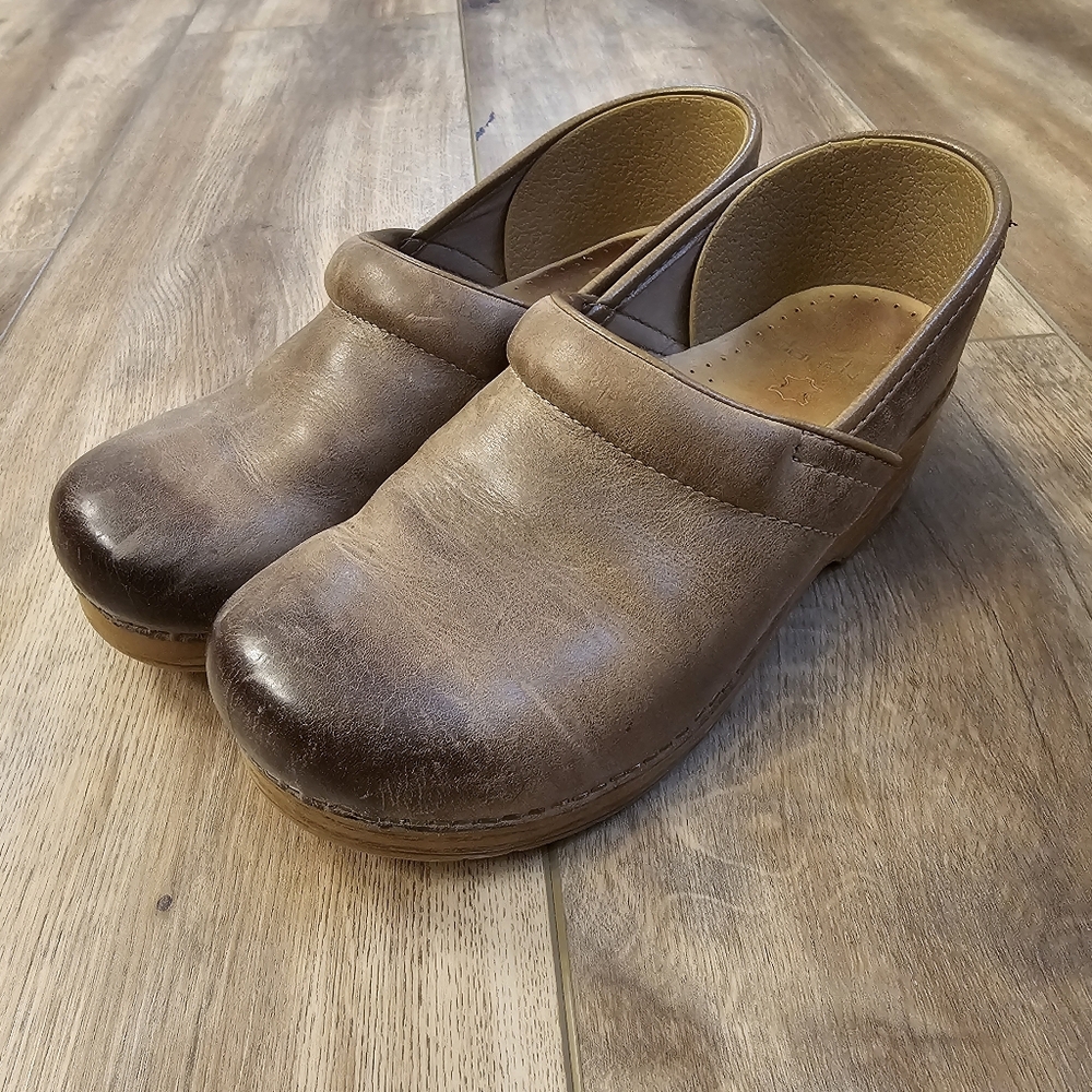 Dansko Brown Leather Mules